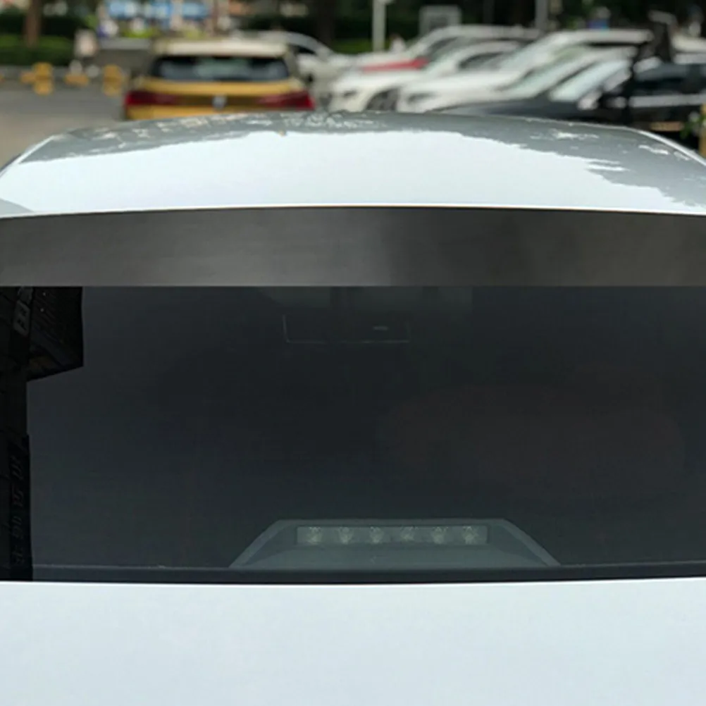 

2Pcs Car Window Sun Shade Sticker Rear Front Windshield Banner Decal Uv Blocking Peel Stick Sun Strip Universal Vehicle