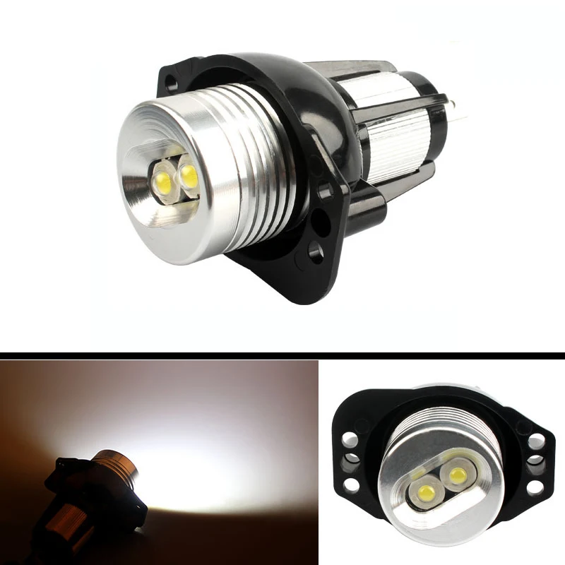 2PCS 10W LED Angel Eyes Marker Lights Bulbs Error Free White/Red/Blue for BMW E90 E91 3 Series 325i 328i 335i Car Styling