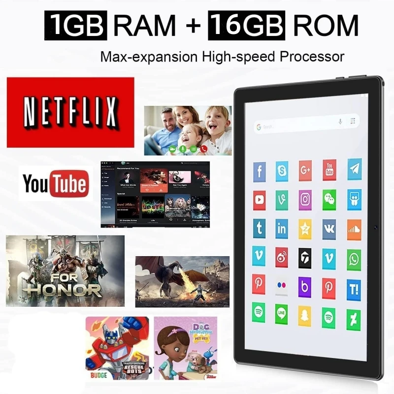 Imagem -03 - Tablet pc Android 6.0 Cortextm a7 Quad-core Wifi Câmera Dupla Emmc 1gb 16gb Rct6973 Vendas Flash Ddr