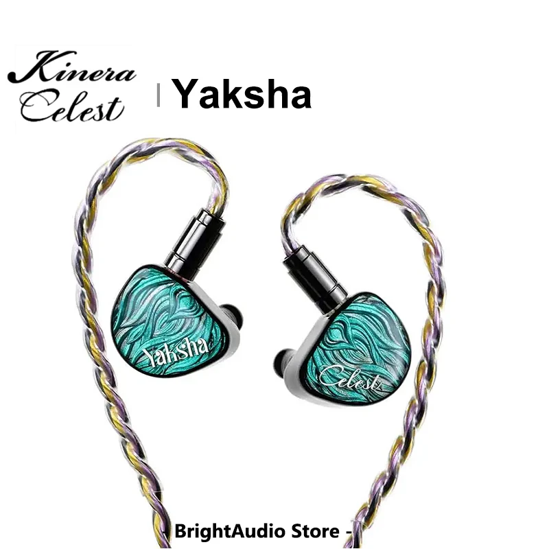 Kinera Celest Yaksha 2DD + 1BA + 1MPD controladores híbridos Monitor de auriculares intrauditivos con Cable 6N OCC plateado + OCC auriculares HIFI con cable