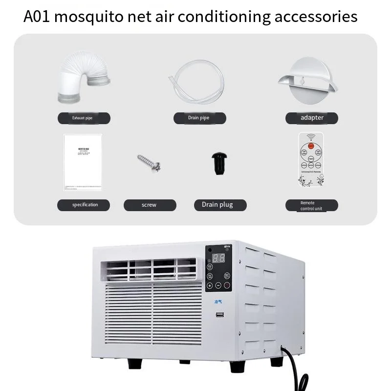 Atualização de ar condicionado móvel portátil 550W Refrigeração Tenda de acampamento ao ar livre Pequeno ar condicionado