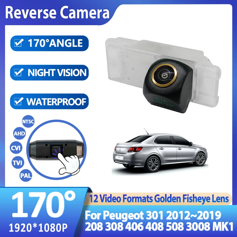 

Wireless CCD AHD PAL Car Rear Camera Fisheye Night Vision For Peugeot 301 2012~2019 208 308 406 408 508 3008 MK1 Accessories