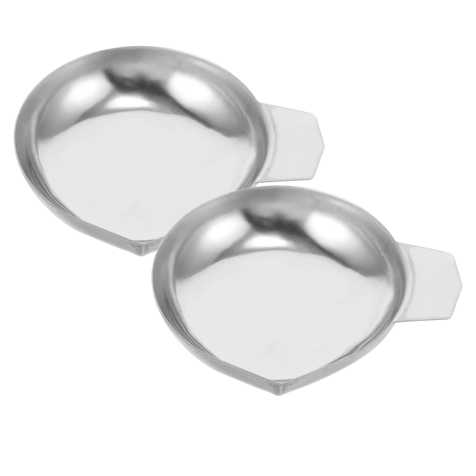 2 Pcs Tray Diamond Weighing Pan Scale Metal Powder Pans for Jewelry Stackable Weighting Dish