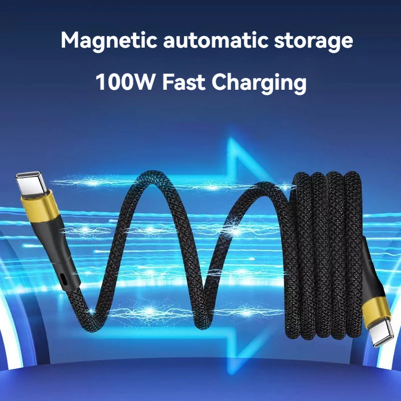 Magnetic storage data cable Type C to Type C Cable For iPhone 15Plus CC Fast Charging Charger USB C Cable For Xiaomi  Data Line