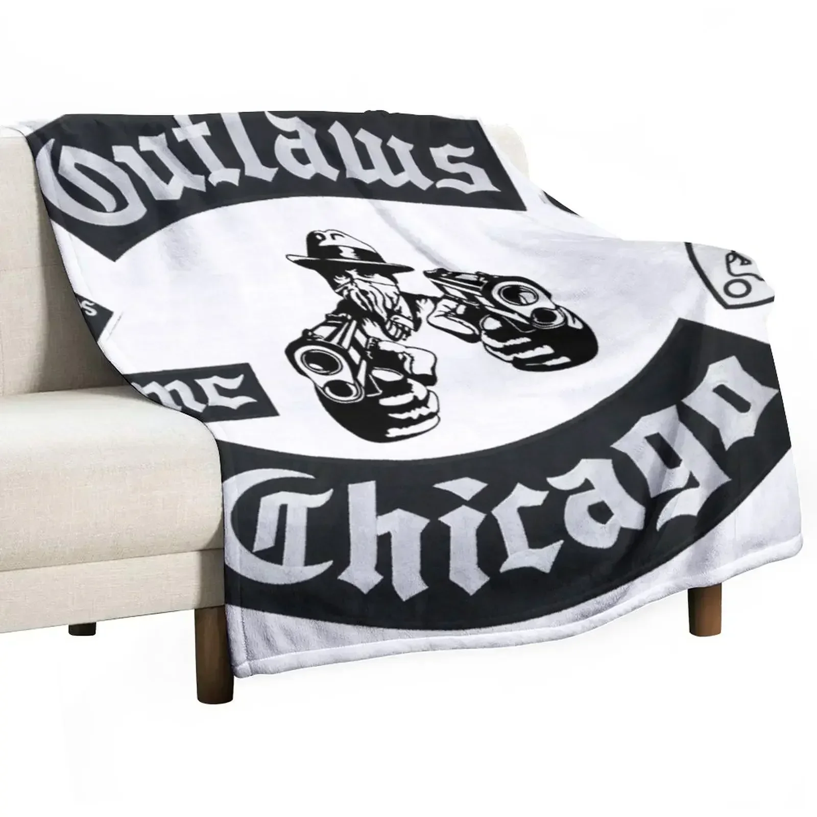CHICAGO OUTLAWS MOTORCYCLE CLUB Throw Blanket Summer Beddings christmas decoration Single Hairys Kid'S Shaggy Blankets