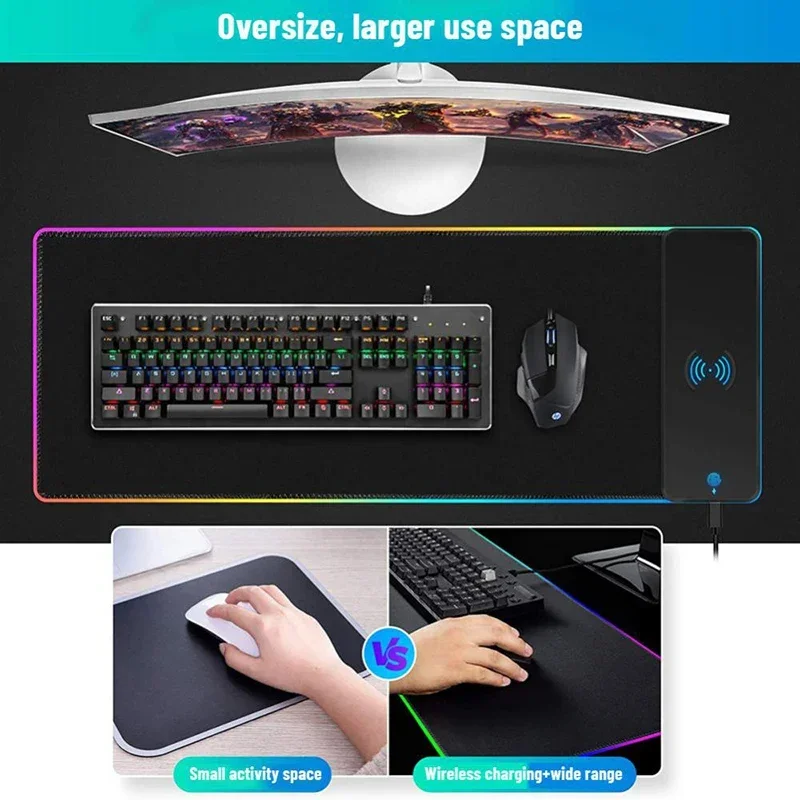 XGZ Kablosuz Şarj Mouse Pad Rgb ÖZELLEŞTIRILMIŞ Mousepad Oyun Kurulum Aksesuarları Diy sümen Masa Klavyeleri Dropshopping