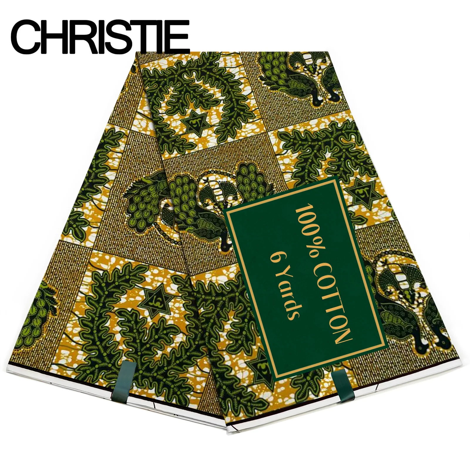 

Лидер продаж, аутентичная ткань Анкара, воск, красочная ткань, 6 ярдов, 100% хлопок, устойчивый к выцветанию, для шитья одежды или праздничных платьев