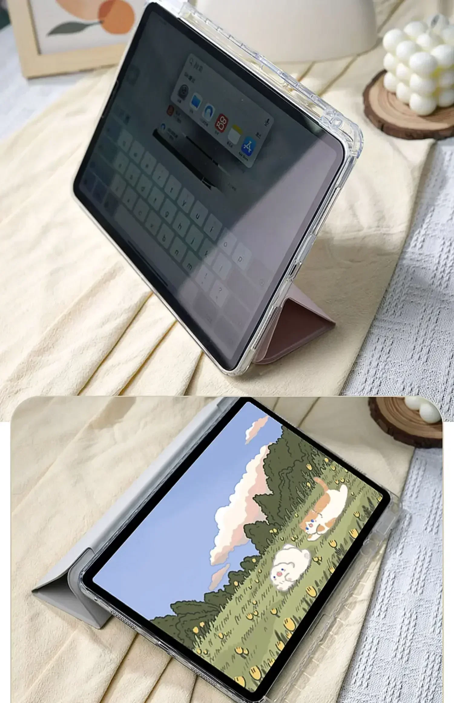 Hülle für iPad Air 11 (2026), iPad 12./11./10. Generation, 10.2, 7./8./9. Generation, iPad Pro 11, 4, 5, 10.9, 12.9 A16 A19 mit Stifthalter – Detail 13