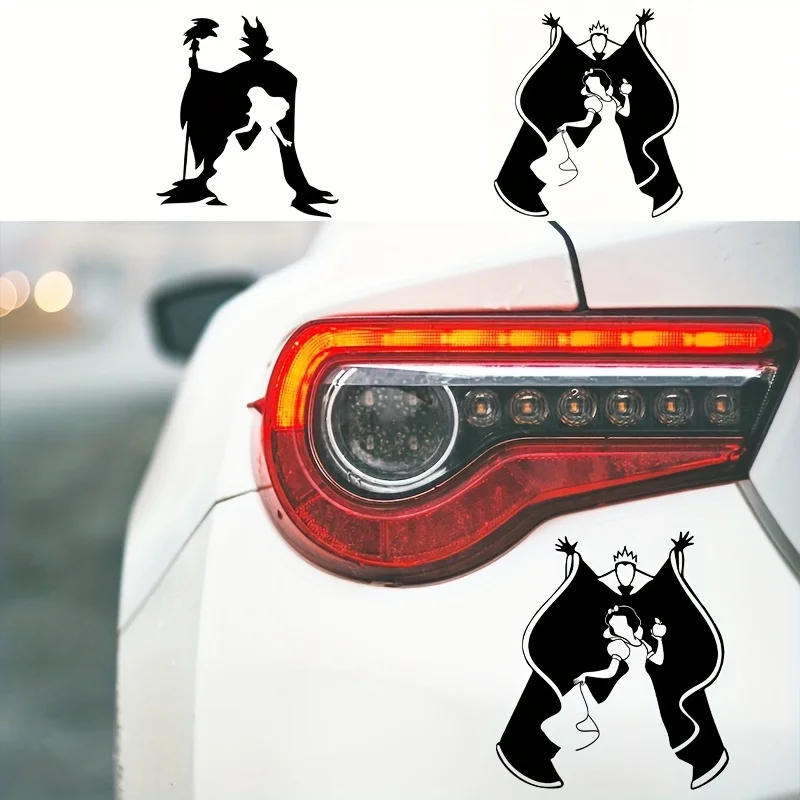 Disney Villain Horns Vinyl Sticker Car Window Truck Bumper Decor, Snow White Seven Dwarfs Decals Laptop Mug Water Bottle Decor