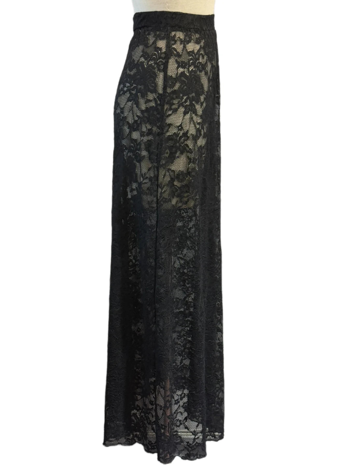 BKLD Black Skirts 2025 Summer New Women Clothing Solid Color Slim Bag Hip Streetwear Fashion See-Through High Waist Lace Skirt