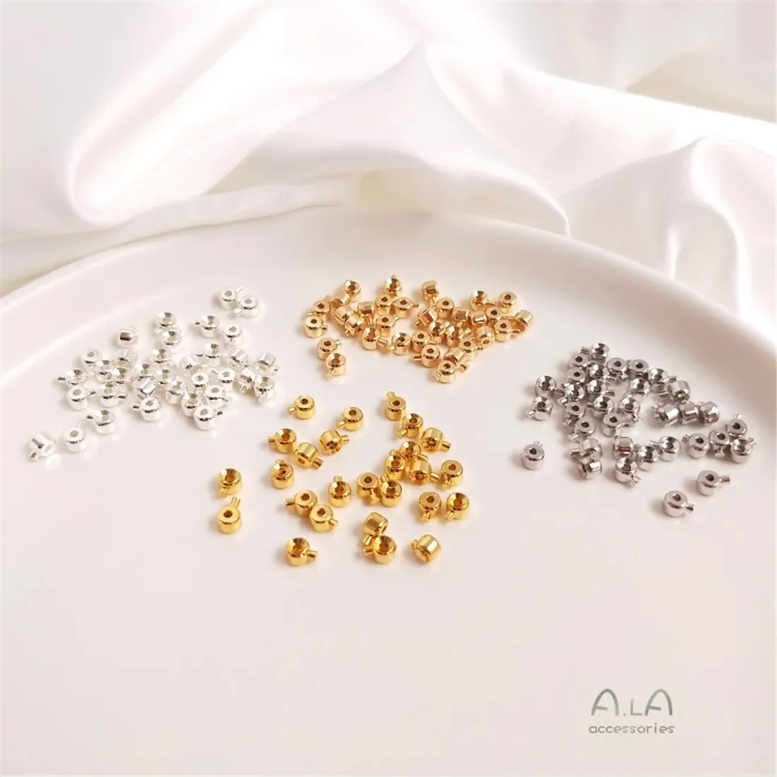 Пряжка из 14-каратного золота, браслет ручной работы «сделай сам», зажим для хвоста, стальной трос, зажим для позиционирования лески, пряжка C025