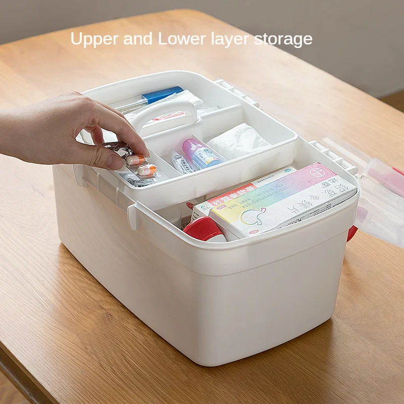 Multifunctional Medicine Box Household Plastic Multi-layer Organizer Box Portable First Aid Kit Medicine Box