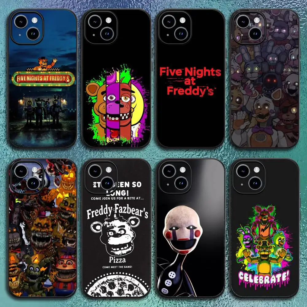 Five Nights at Freddy's Phone Case For IPhone 17 12 13 14 15 16Pro Max  Plus Classic black soft shell