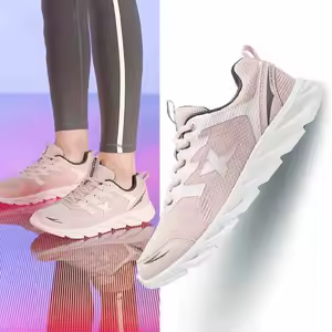 Xtep Running Shoes Non-Slip Soft Women's Sports Shoes Leather Upper Shock Absorption Female Sneakers For Women