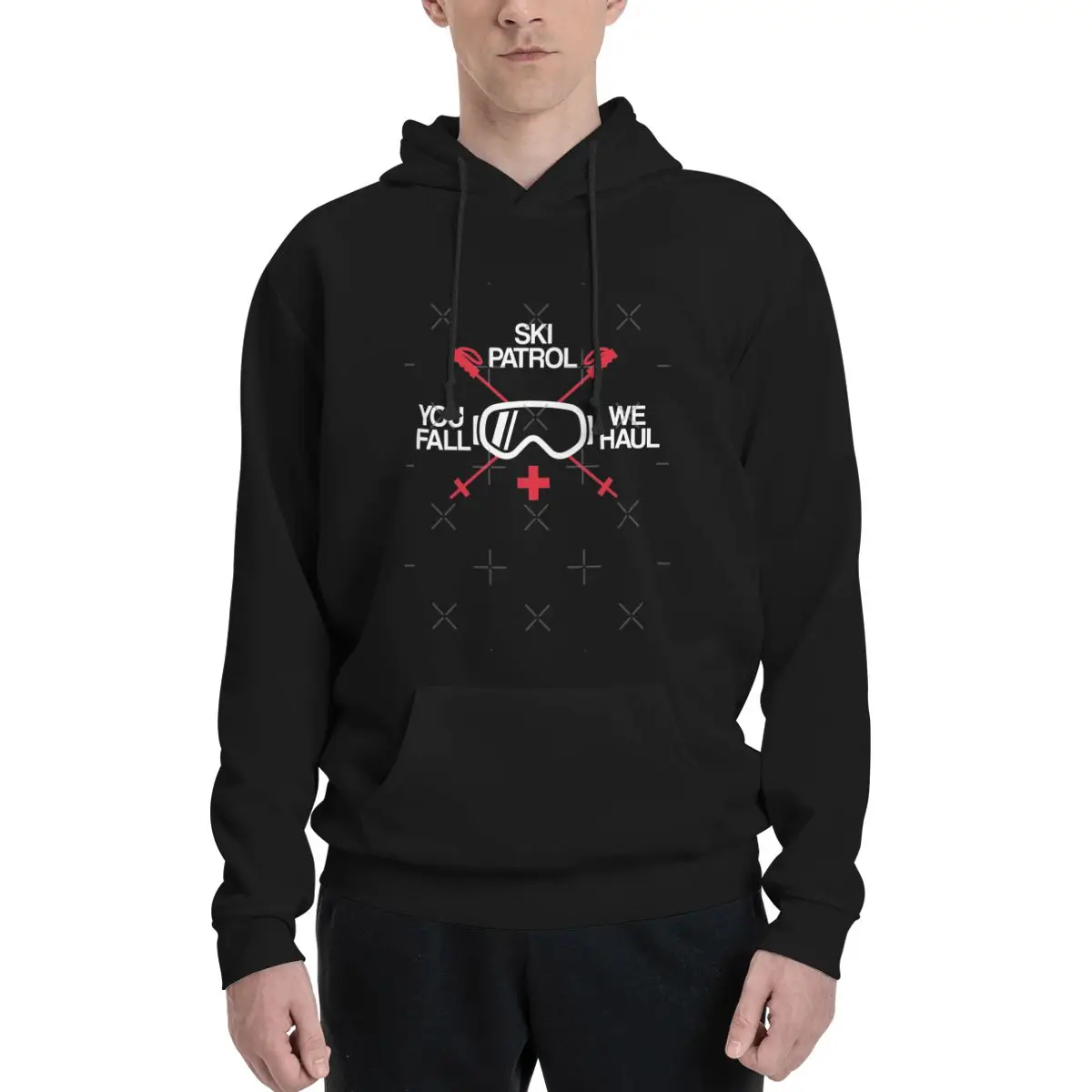 Sweat à capuche Anime Hommes Ski Patrouille