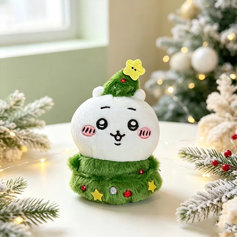Chiikawa Christmas Plush Toy Kawayii Hachiware Usagi Backpack Keychain Ins Korean-Style Cartoon Anime Friend Birthday Gift