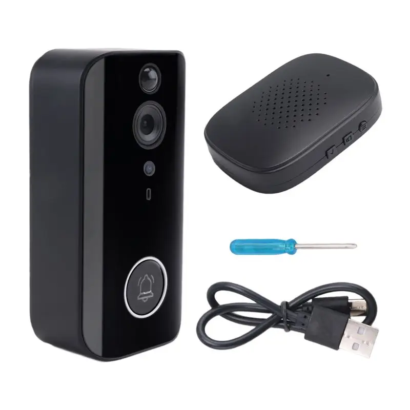 A27F-Doorbell Camera, 1080P Wire Less Doorbell Camera Wifi Network Connection, Voice Conversion,2 Way Talk