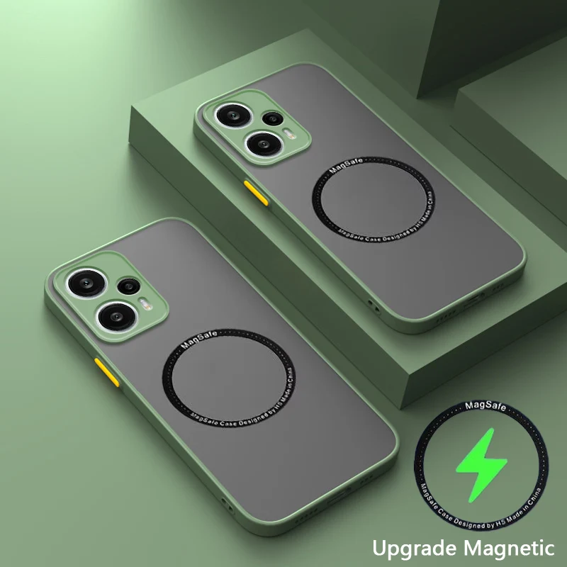 Luxus Magnetische Hybrid Harte Rückseitige Abdeckung Fall Für Xiaomi Redmi Hinweis 12 Turbo 12 Pro 11 11S 10 10S Pro Matte Silikon Weiche Coque ﻿ – Detail 8