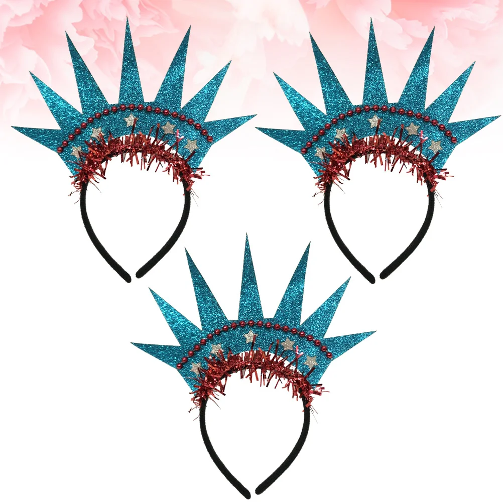 3 قطعة تمثال عقال من التاج الحرية تصميم خفيف الوزن غطاء الرأس للحفلات لأداء ديكور صور الدعائم يوم الاستقلال