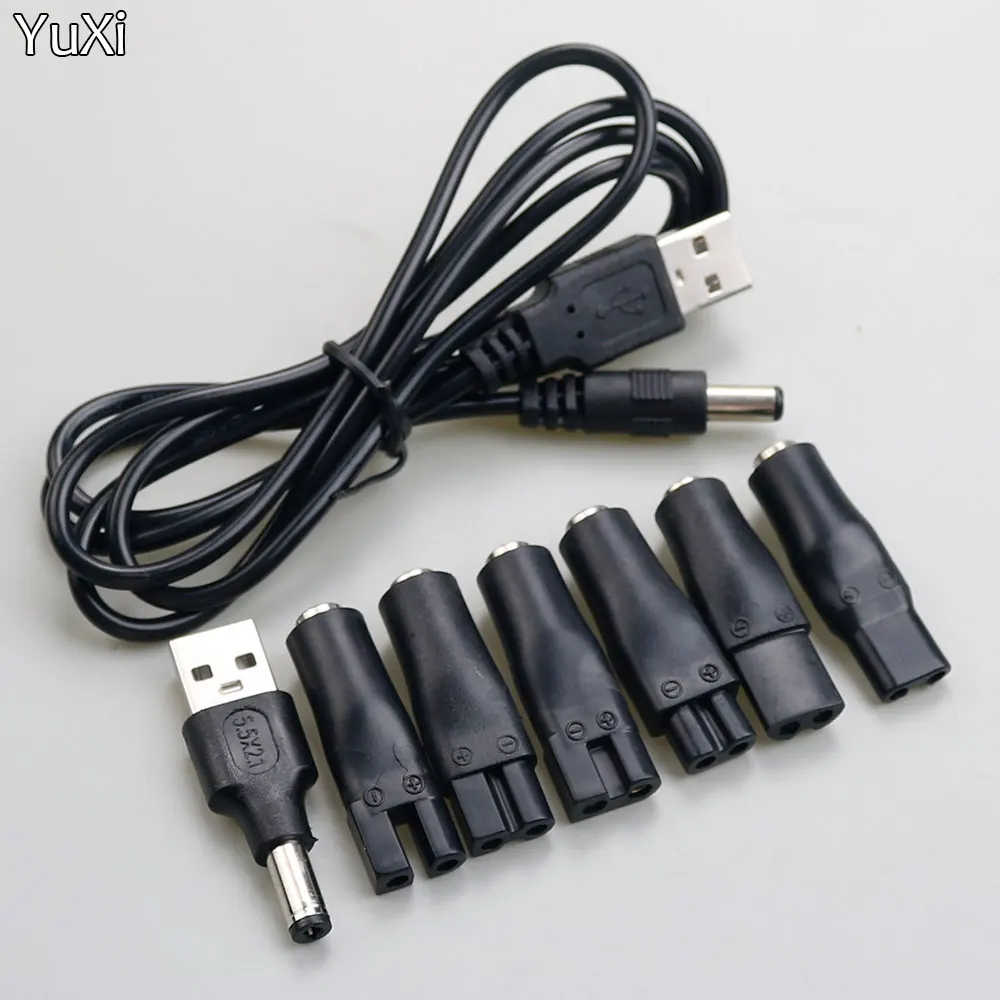 8 PCS Power Cord 5V Replacement Charger USB Adapter Suitable for All Kinds of Electric Hair Clippers