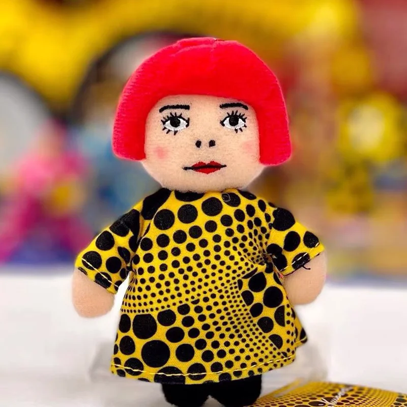 Yayoi Kusama Humanoid Polka-dot No face Man Plush Toy  Backpack Keychain Bag Hanging Decoration Plushie Pendant Boys Girls Gifts