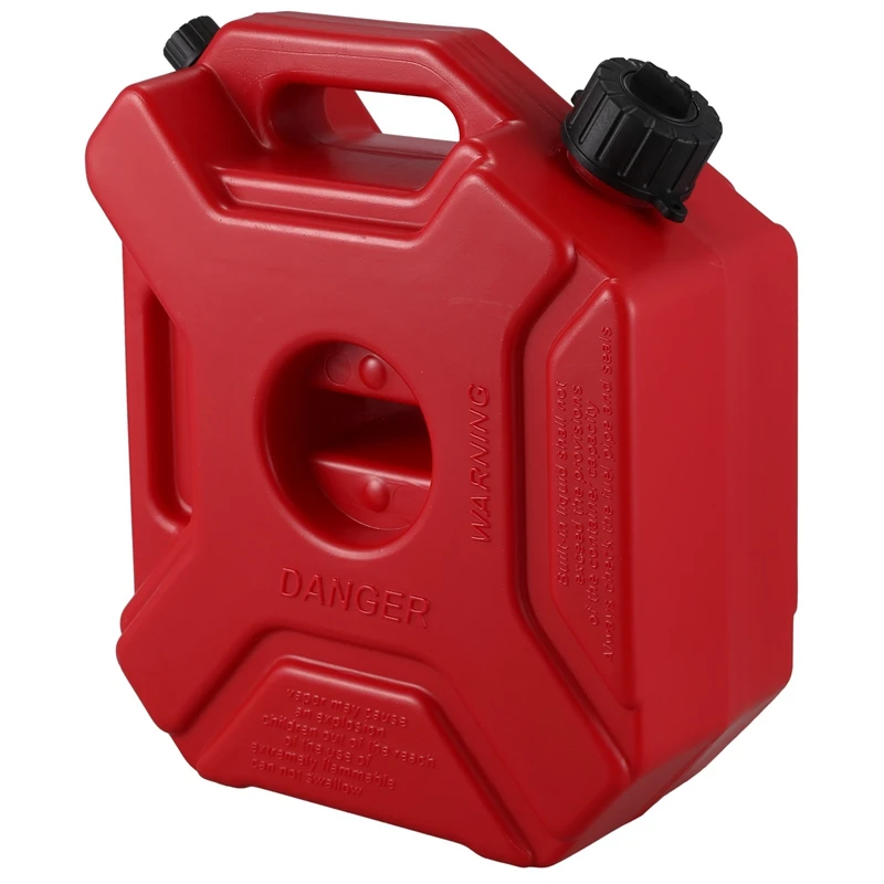 2X Lockable 5L Fuel Tanks Plastic Petrol Cans Car Mount Motorcycle Jerrycan Gas Can Gasoline Oil Container Fuel Canister