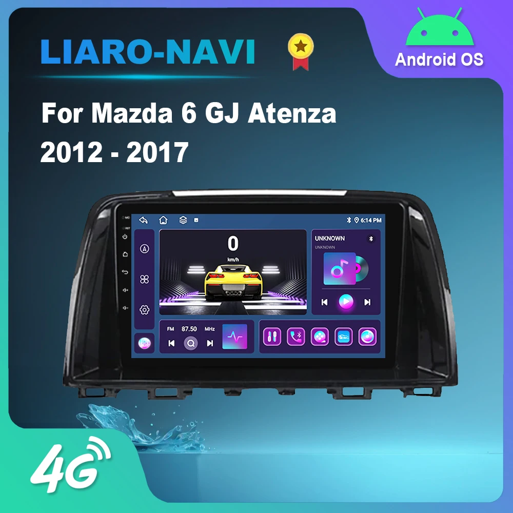 

GPS Navigation Android Auto Car Video Multimedia Player GPS Navigation Bluetooth 4G WiFi for Mazda 6 GJ Atenza 2012 - 2017