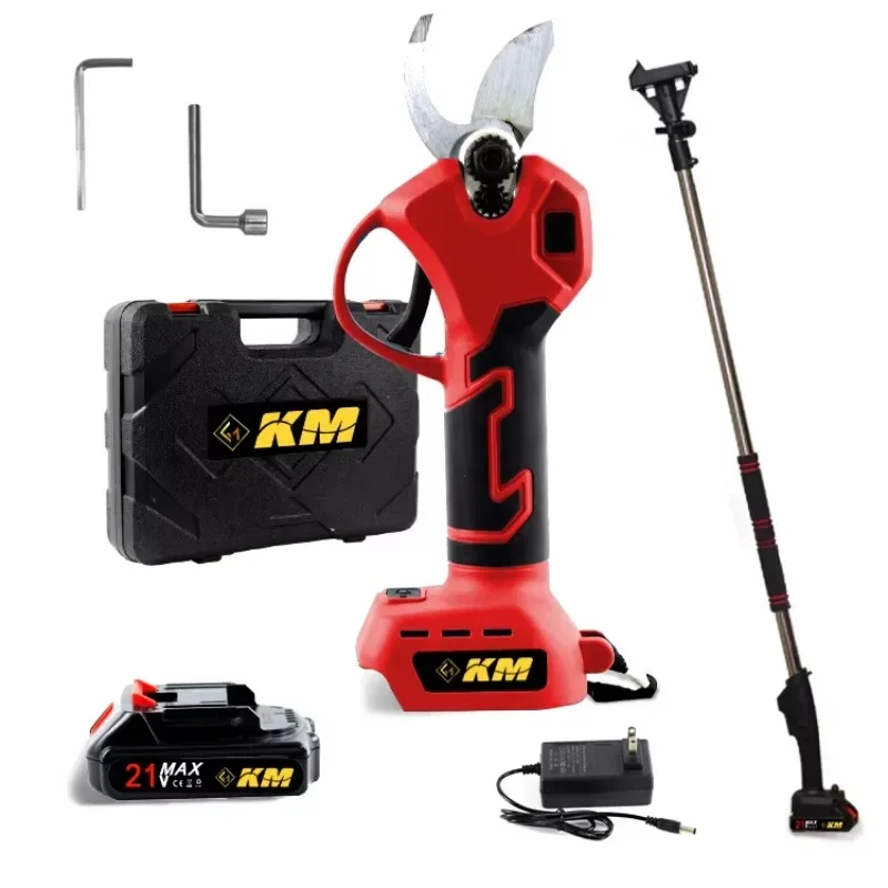 

Electric Pruning Shear for Tree KM Long Reach Pole Cordless Pruning Shears Lithium Battery Powered Telescopic