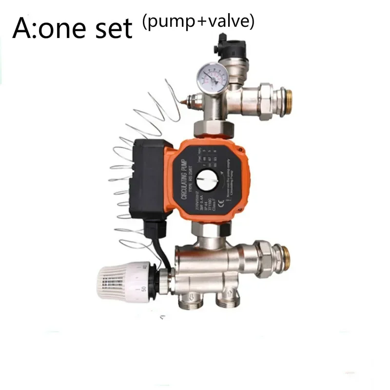 DN25 Thermostatic pump mixer blender for Water Underfloor Heating Manifold mixing valve water mixing center water mixing system