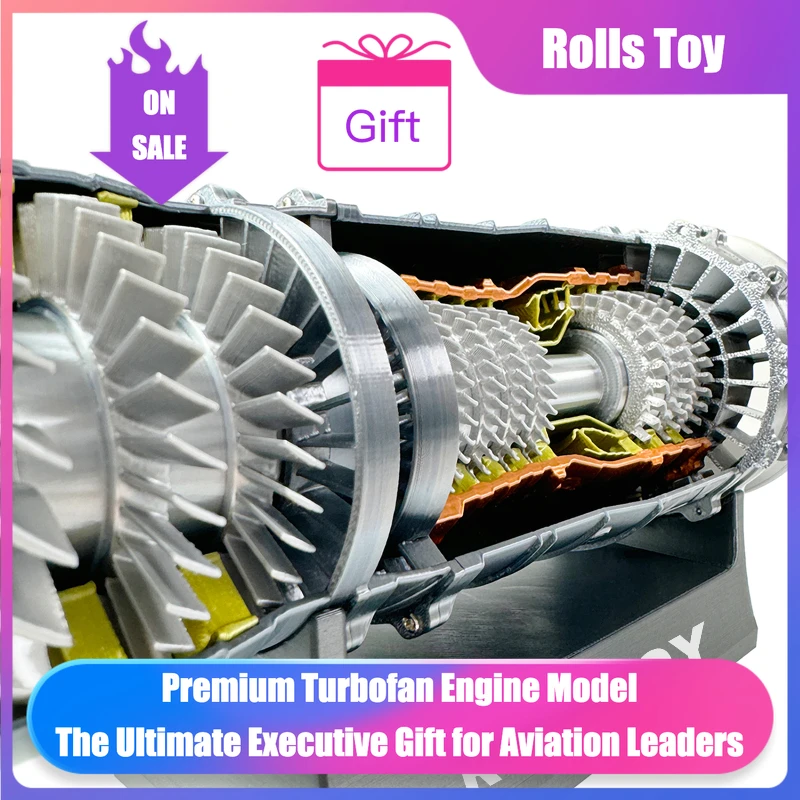 

Electric LED Light Emitting Fully Upgraded J20 Aircraft 3D Printed Engine Model Turbojet Engine Aviation Model Turbojet Gift Toy