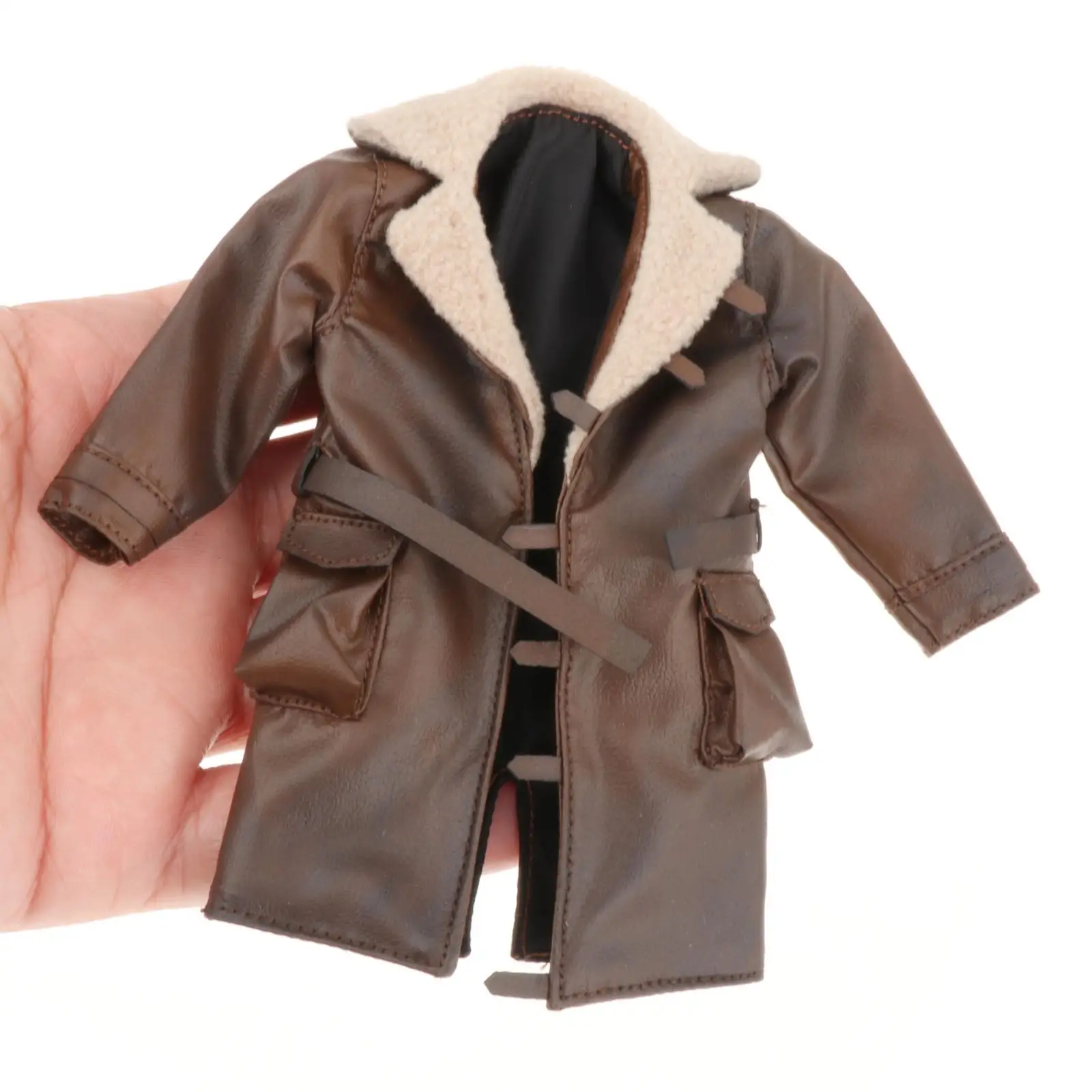 1:12 Scale Miniature Coat Dolls Dress up Accessory Retro Male Figure Coat