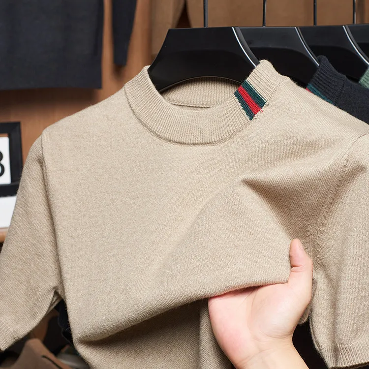 

Men's Knitted ort Sve round Ne Sweater Casual Faion Urban Sle Autumn Winter Warm Top f Sve Faionable irt