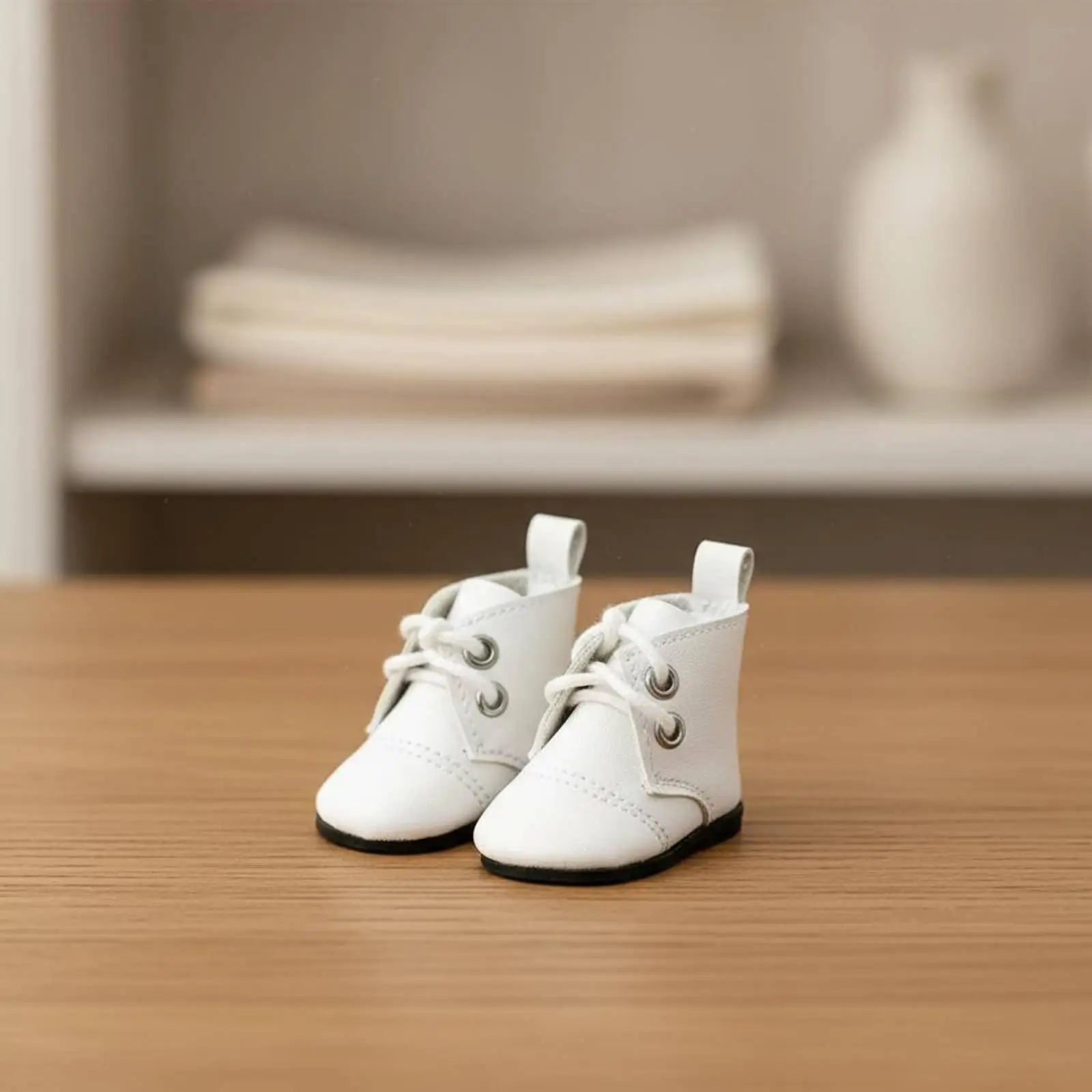 Versatile Doll Footwear for 20cm Plush Dolls Stuffed Animals Mini Lace Up Boots Timeless Hues PU Material Shoes