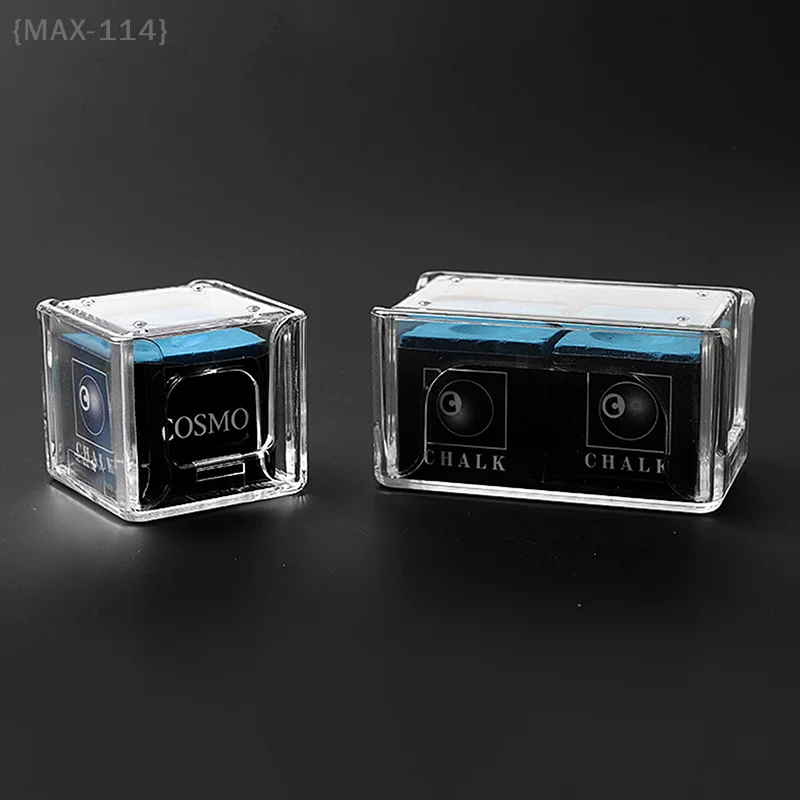 Kotak Kapur Biliar Akrilik, Tempat Kapur 1/2 dengan Tutup, Penyimpanan Anti Lembab untuk Menjaga Kebersihan Tangan, Aksesori Meja Biliar