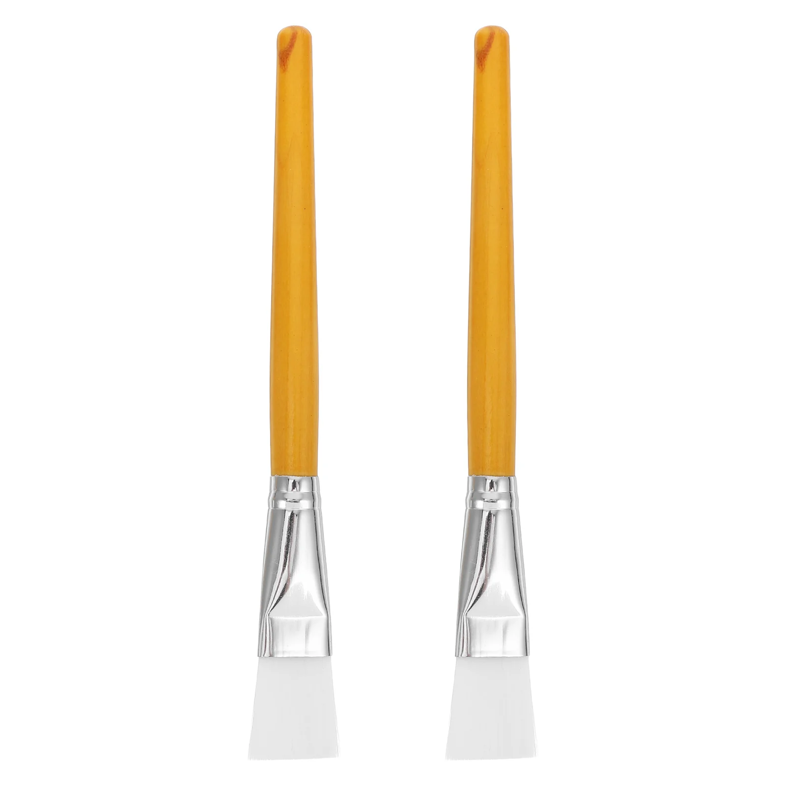 

2pcs Wooden Handle Facial Facemask Applicator Professional Reusable Durable For Face Mask Mud Mask Body Lotion Skin Care