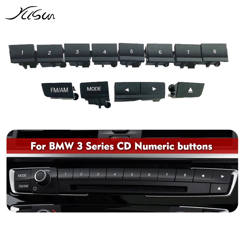 

For BMW 3 Series F30 F31 F34 F35 2013-2016 Car Air Conditioner CD Digital Control Key Button Cover Accessories PC+ABS Material