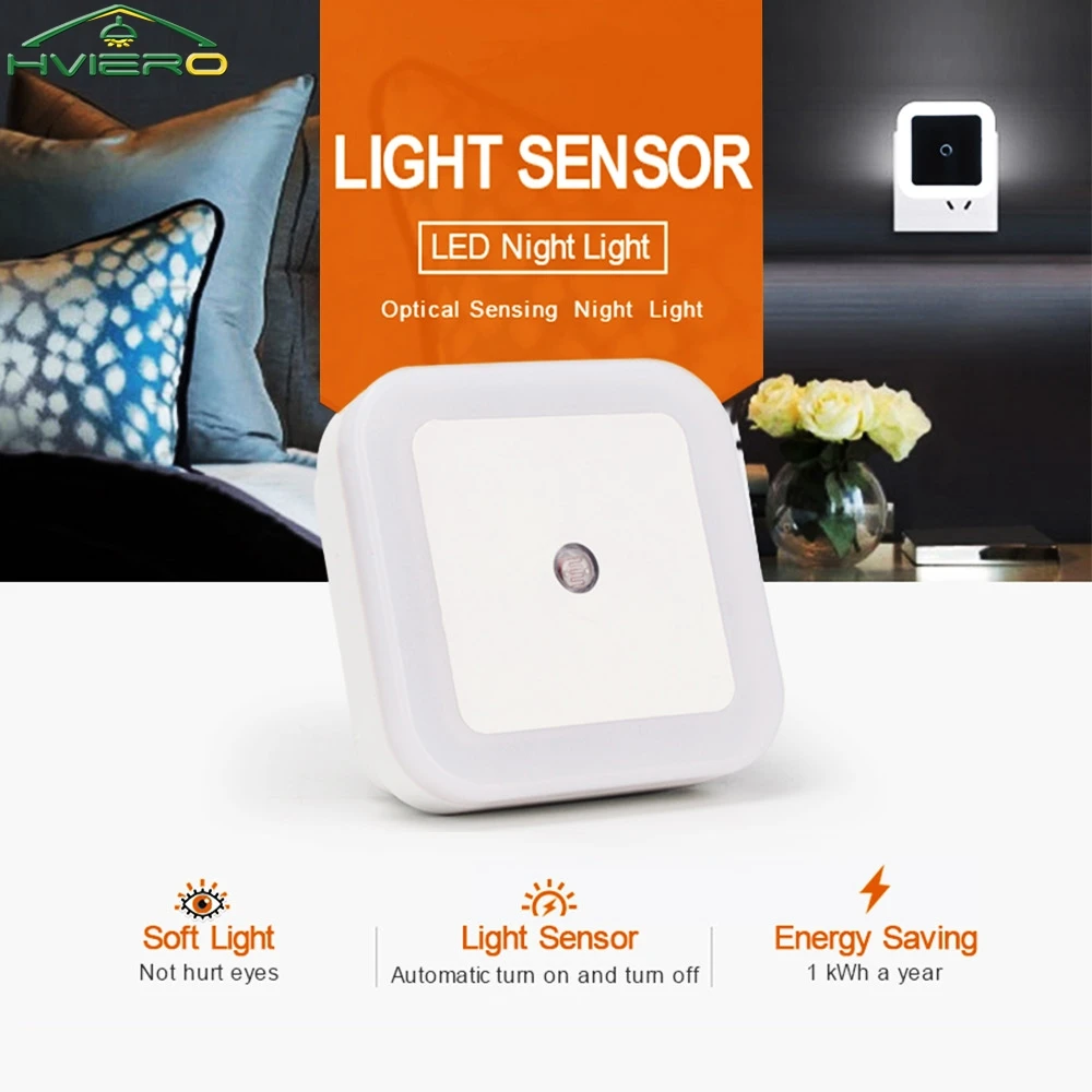 

Square Wall Lamp Baby Room Bedroom Toilet Corridors Lighting Bulbs LED Sensor Control Energy Saving Sleeping Mini Night Light