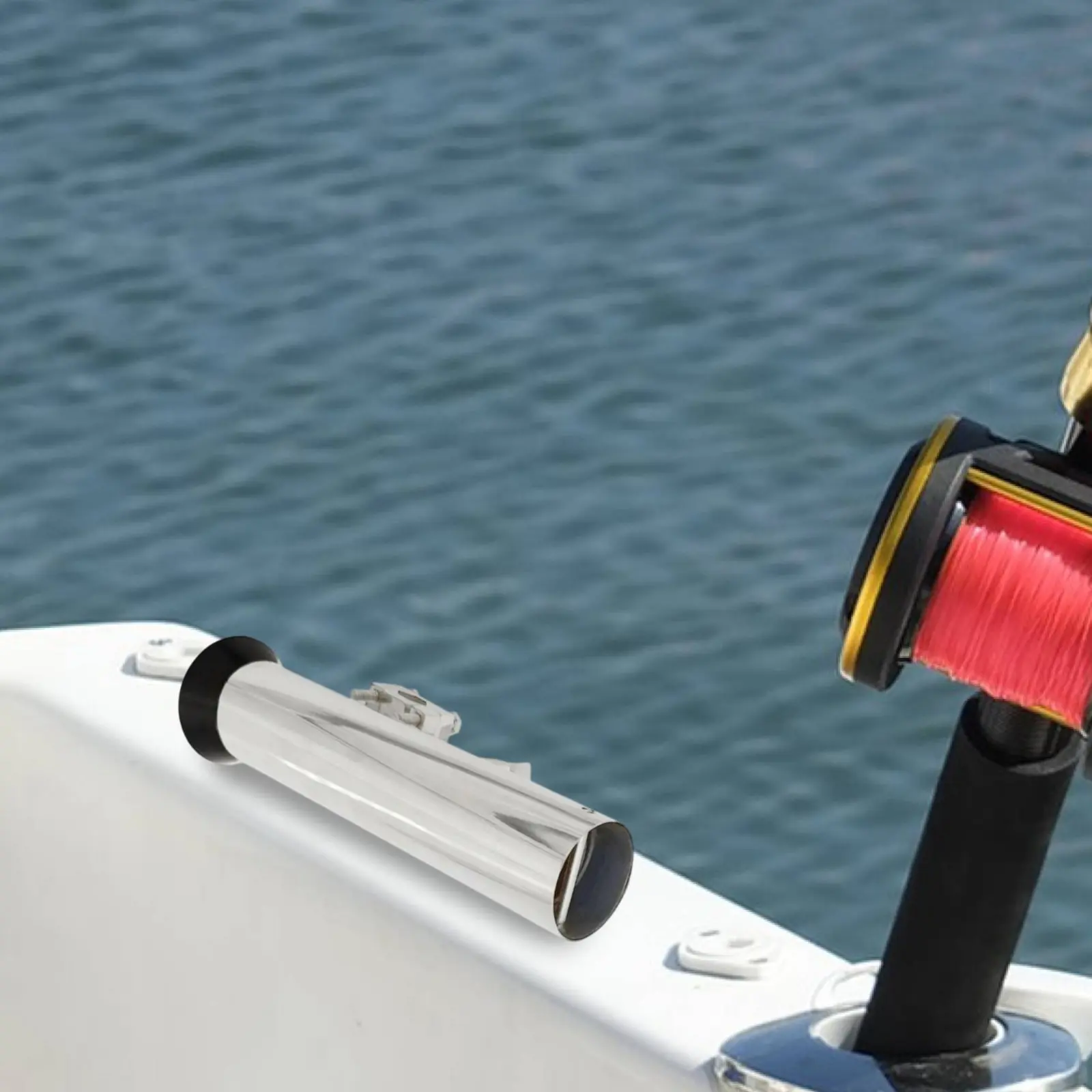 

Adjustable Rail Mount Rod Holder Stainless Steel Boat Rod Holder Aquatic Fishing Pole Bracket for Anglers
