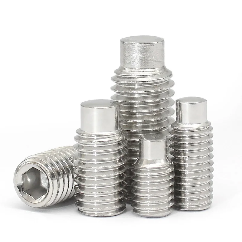 5~50Pcs M2 M2.5 M3 M4 M5 M6 M8 M10 M12 304 Stainless Steel Grub Convex End Set Screw Headless Hex,Convex End Bolt
