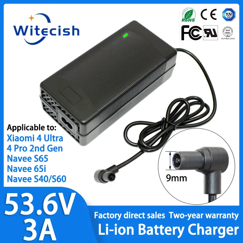 53.6V 3A Fast Charger for Xiaomi Mi4 Ultra pro 2nd Gen Navee S65 N65i - 100-240V Universal Adapter Power Accessory
