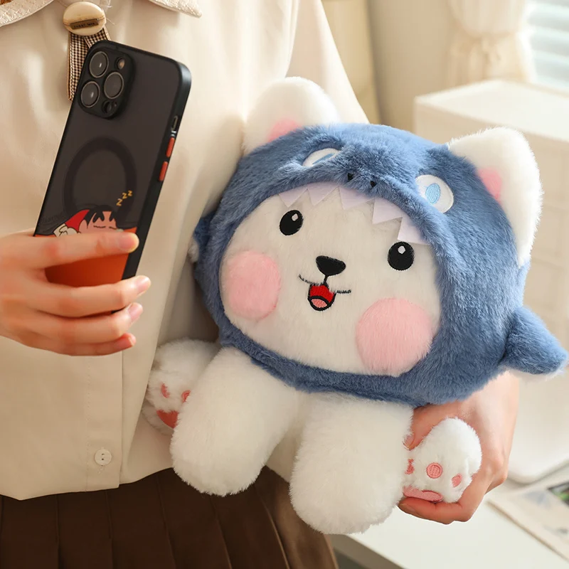 Cartoon Animals Plush Lucky Cat Shark Capybara Series Dolls Soft Standing Animal Toys  Baby Comfort Pillow Christmas Gifts