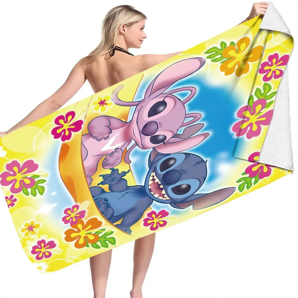 Lilo and Stitch Bath Towel Baby Swimming Beach Towel Soft Absorbent Washcloth 75x140cm Children Boys Girls Kids Gift