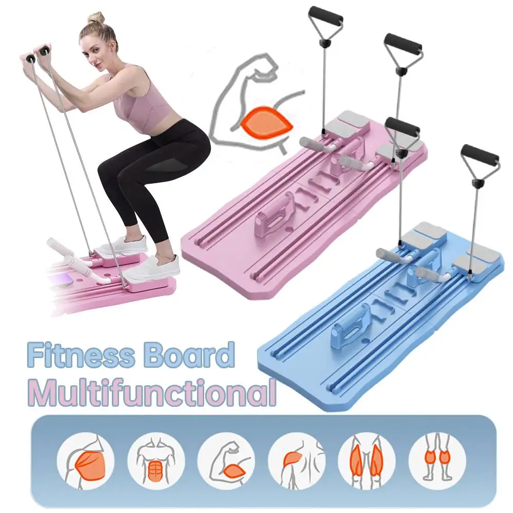 Multifunctional Abdominal Exercise Board Fitness Board Full Body Workout Foldable Push Up Pilates Reformer Set Fitness Equipment