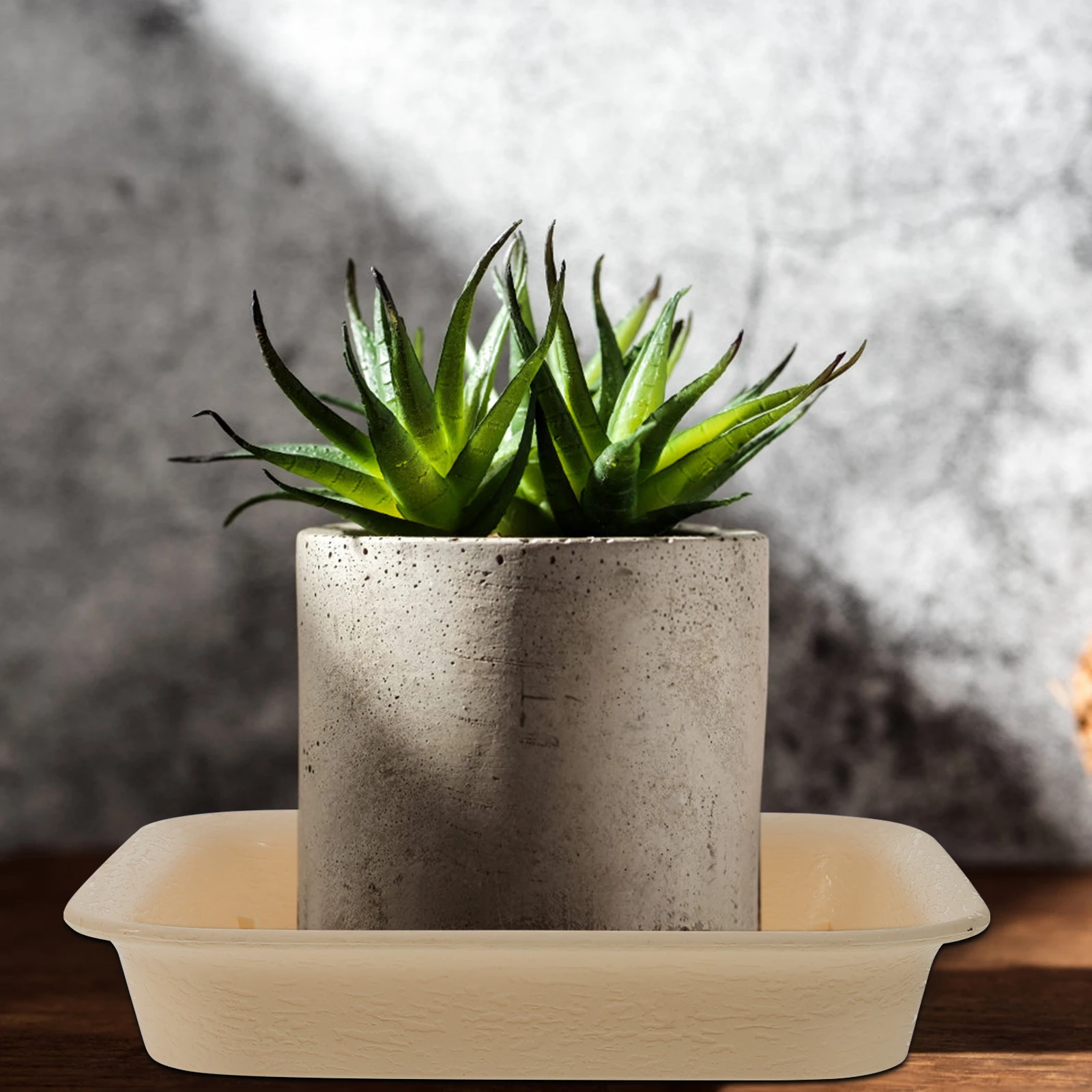 2pcs Square Plastic Flower Pot Tray Leakproof Thickened Garden Potted Plate Heavy Duty Anti-Slip Base For Home Indoor Outdoor