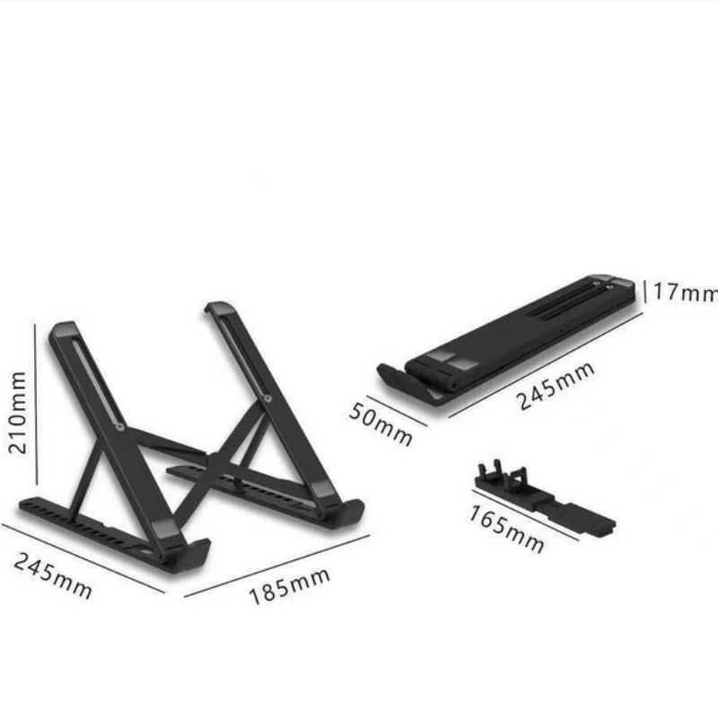 Foldable Laptop Stand With Phone Holder Adjustable Portable Notebook Bracket Support Base ABS Holder For Macbook Accessories