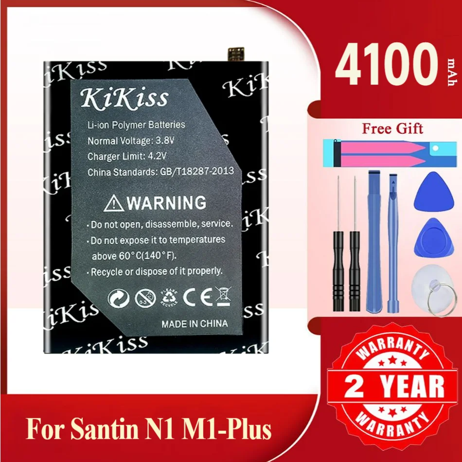 KiKiss Battery For Santin N1 M1-plus,N1,4100mAh