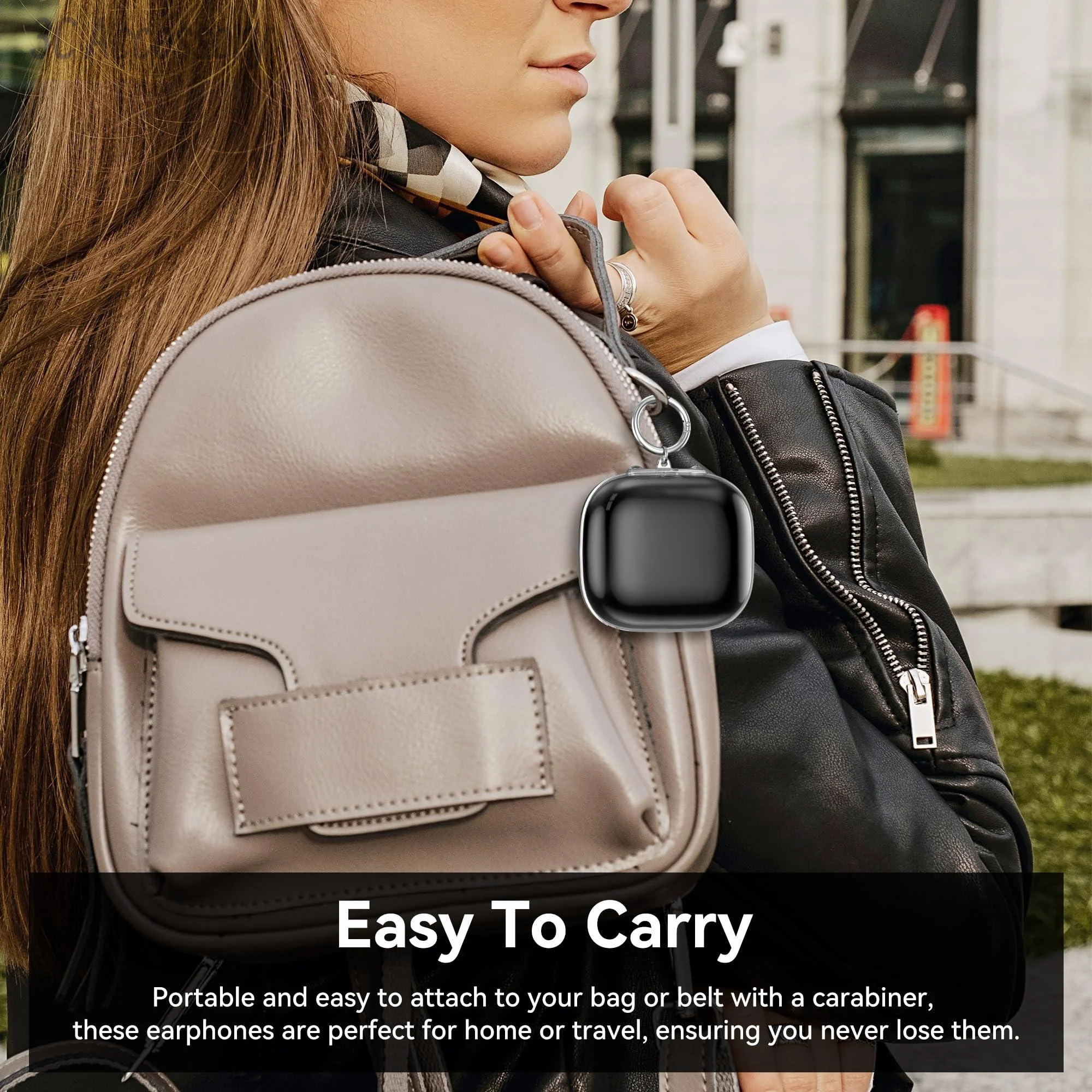 Capa para batidas powerbeats pro 2 com chaveiro capa protetora anti-perda e à prova de choque para 2025 novo powerbeats pro2 capa transparente