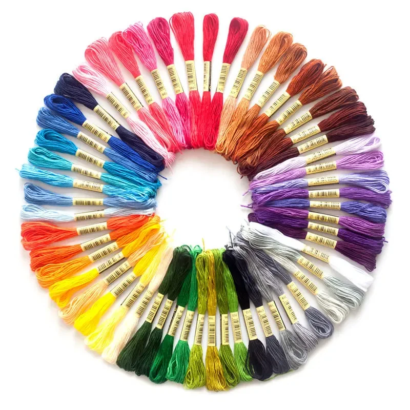 Embroidery Thread Set Gradient Color DIY Silk Line Branch Threads Similar Thread Floss Skein Cross Stitch Thread Kit For Craft