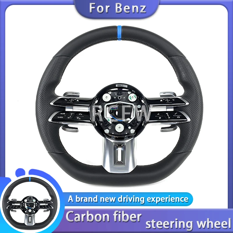 Carbon fiber steering wheel New Dragonfly For Mercedes Benz AMG A C E Class C63 E63 G63 W204 W205 W212 W213 2010-2021 car parts