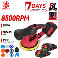 ONEVAN 2000W Power Brushless Cordless Electric Polisher 6 Gear 8500RPM Handheld Car Waxing Polishing Tool For Makita Battery Pin